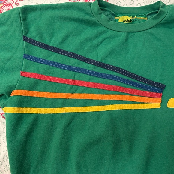 Aviator Nation Daydream relaxed crew sweatshirt in Green unisex M - Picture 11 of 14